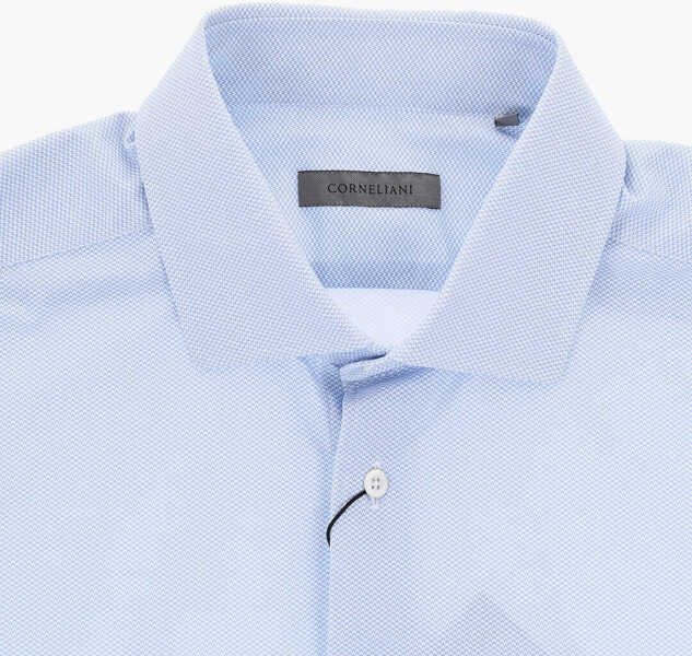 Camasi casual CORNELIANI Stretch Nylon Shirt With French Collar Blue Barbati (BM 19749107) 2