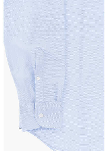 Camasi casual CORNELIANI Stretch Nylon Shirt With French Collar Blue Barbati (BM 19749107) 3
