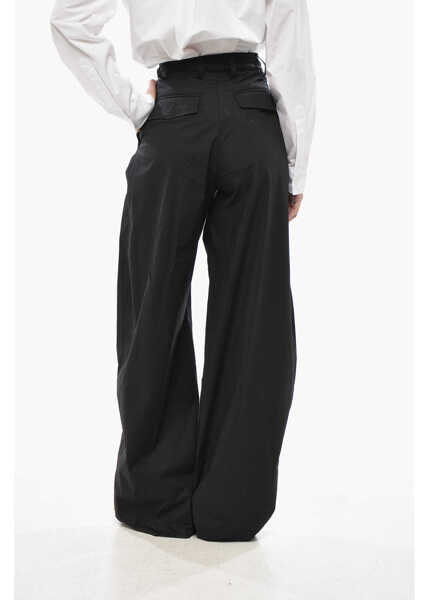 Pantaloni casual The Latest Cotton Palazzo Trousers With One Pleat Black Femei (BM 19749125) 2