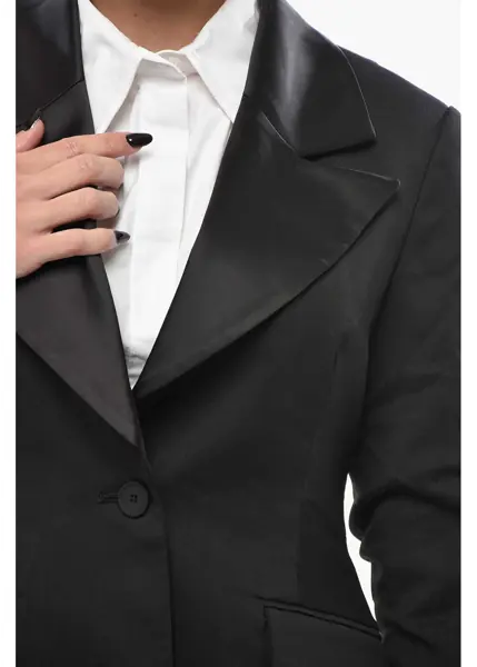 Sacouri AllSaints Slim-Fit Blazer With Satin Lapel Black Femei (BM 19749128) 3