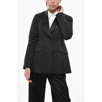 Sacouri Slim-Fit Blazer With Satin Lapel Femei
