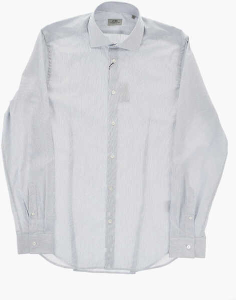 Camasi casual CORNELIANI Cc Collection Striped Shirt With French Collar Blue Barbati (BM 19749134) 2