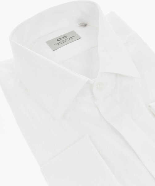 Butoni CORNELIANI Cc Collection Solid Shirt With Cufflinks And Concealed Butto White Barbati (BM 19749137) 2