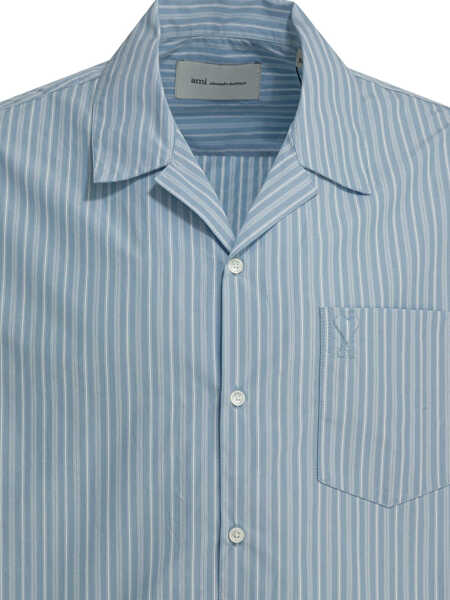 Camasi casual AMI Paris Shirts Light blue Barbati (BM 19751019) 3