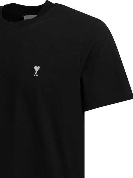 Tricouri AMI Paris T-shirts Black Barbati (BM 19751022) 4