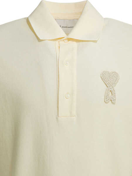 Tricouri Polo AMI Paris Polo shirts White Barbati (BM 19751037) 3