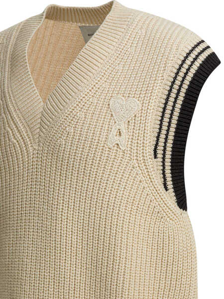 Pulovere casual AMI Paris Knitwear White Barbati (BM 19751040) 3