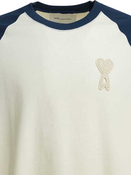 Tricouri AMI Paris T-shirts Blue Barbati (BM 19751043) 3