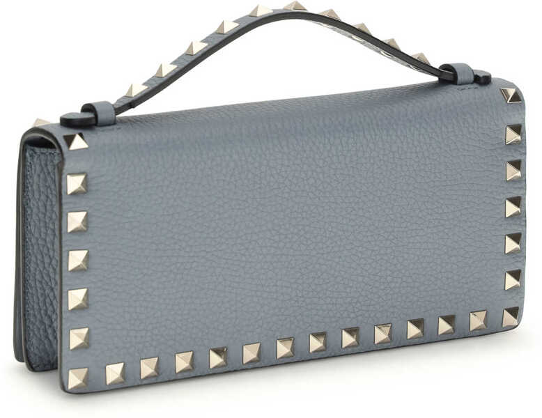 Portofele Valentino Garavani Rockstud chain Wallet STONE GREY Femei (BM 19751174) 3