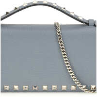 Portofele Dama - Portofele Valentino Garavani Rockstud chain Wallet STONE GREY Femei (BM 19751174) - B-mall.ro