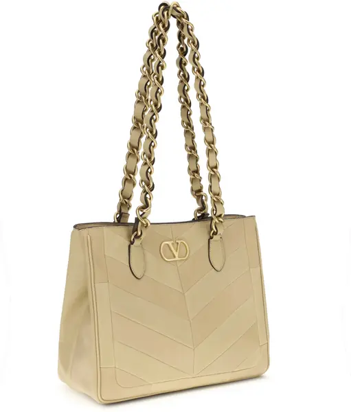 Genti de umar Valentino Garavani Laseine Small Shopping Bag GOLD BEIGE Femei (BM 19751177) 2