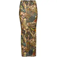 Fuste casual Long Skirt With "Bow Tie" Print Femei