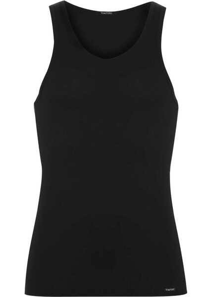Tricouri Tom Ford Tank Top With Logo BLACK Barbati (BM 19751231) 4