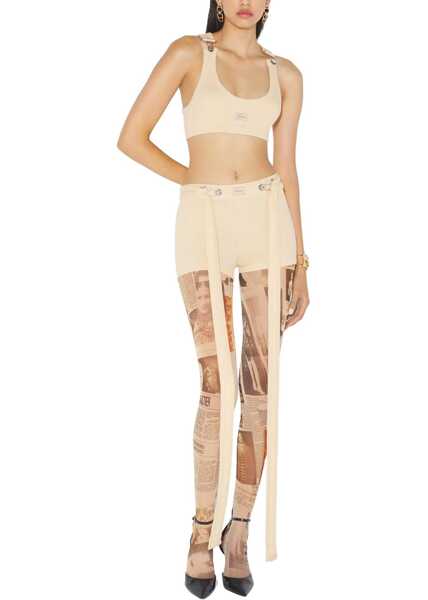 Pantaloni scurti Jean Paul Gaultier Shorts With Logo Patch NUDE Femei (BM 19751246) 2