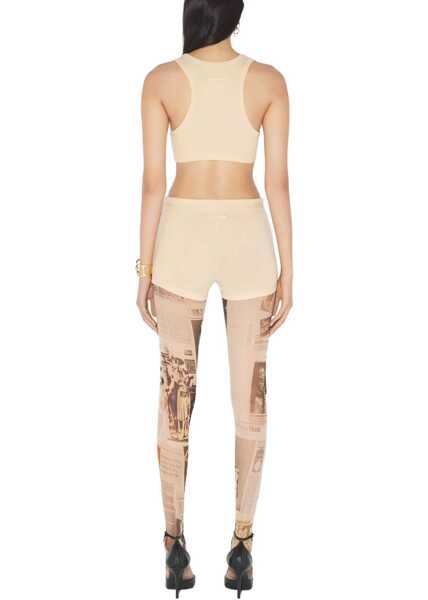 Pantaloni scurti Jean Paul Gaultier Shorts With Logo Patch NUDE Femei (BM 19751246) 3