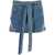 THE ATTICO Denim Skirt With Belt BLUE