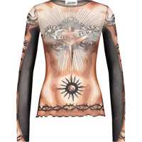 Bluze "Safe Sex Tatoo" Print Top Femei