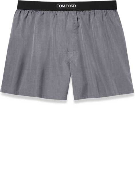 Lenjerie intima Tom Ford Cotton Shorts GREY Barbati (BM 19751267) 3