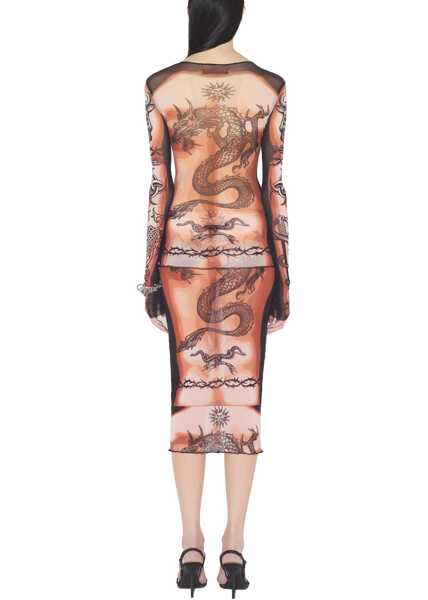 Fuste casual Jean Paul Gaultier Midi Skirt With Safe Sex Tatoo Print MULTICOLOUR Femei (BM 19751285) 4