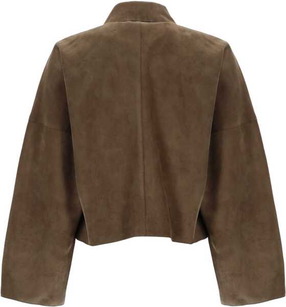 Geci de piele FILIPPA K Coach Jacket GREEN Femei (BM 19751294) 2