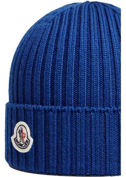 Caciuli Moncler Logo Beanie Hat BLUE Baieti (BM 19751305) 3
