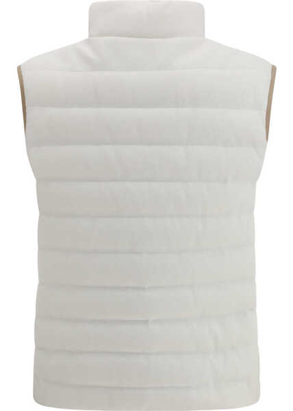 Geci de iarna Brunello Cucinelli Padded Vest OFF WHITE Femei (BM 19751381) 2