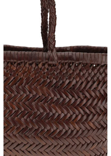 Genti de mana DRAGON DIFFUSION Bamboo Triple Jump Small Handbag BRUCIATO Femei (BM 19751384) 4