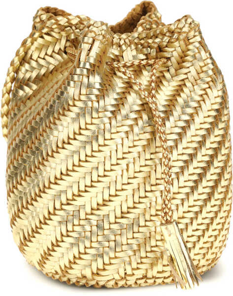 Genti de mana DRAGON DIFFUSION Pompom Double Jumps Bucket Bag GOLD Femei (BM 19751405) 2