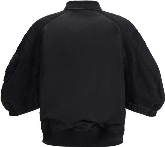 Jachete Sacai Denim x nylon twill Jacket BLACK Femei (BM 19751423) 2
