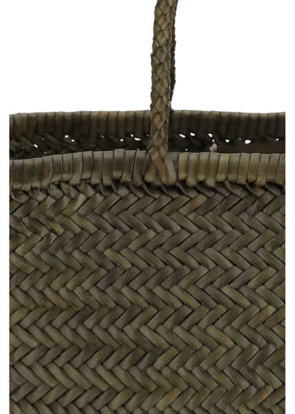 Genti de mana DRAGON DIFFUSION Mini Flat Gora Handbag KAKI Femei (BM 19751432) 4