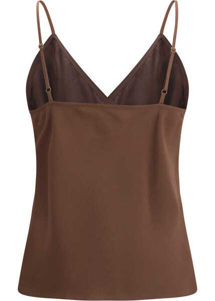 Topuri forteforte Slip Top in envers satin CHOCOLAT Femei (BM 19751468) 2