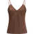 forte_forte Slip Top in envers satin CHOCOLAT
