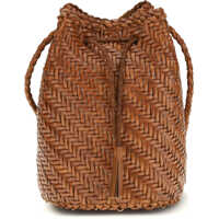 Genti de mana Pompom Double Jumps Bucket Bag Femei