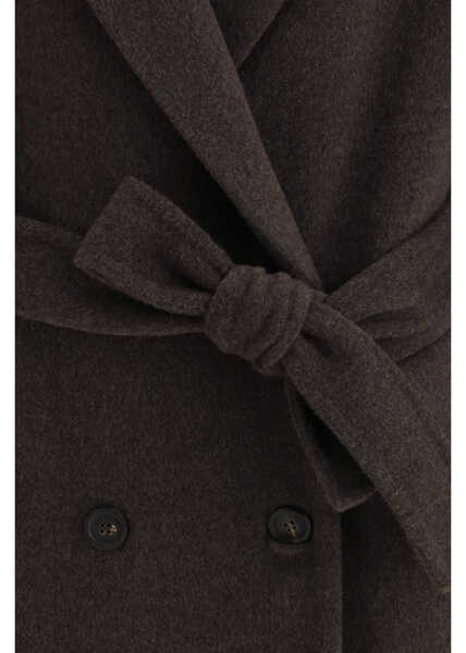 Paltoane Brunello Cucinelli Double-breasted Coat FANGO Femei (BM 19751516) 3