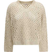 Pulovere casual Jumper with  Dazzling Net construction Femei
