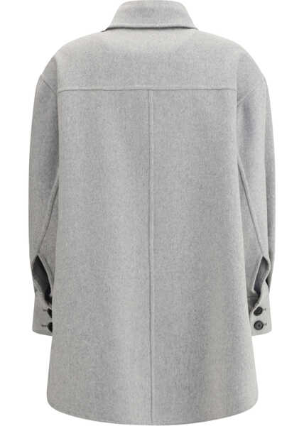Paltoane AFTERCOAT Short shirt Coat GRIGIO CHIARO MELANGE Femei (BM 19751522) 2