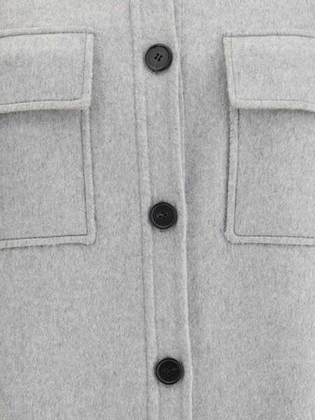 Paltoane AFTERCOAT Short shirt Coat GRIGIO CHIARO MELANGE Femei (BM 19751522) 3