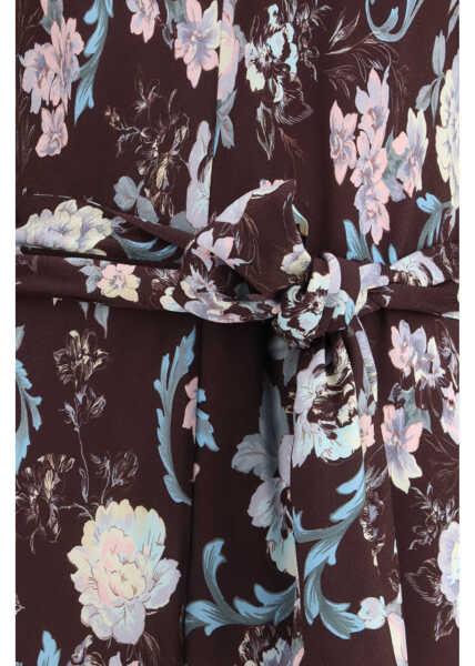 Rochii forteforte Jacquard Dress with a Peonia My Love pattern CHOCOLAT Femei (BM 19751546) 3