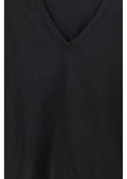 Tricouri James Perse Deep V-neck long sleeve T-shirt BLACK Femei (BM 19751555) 3