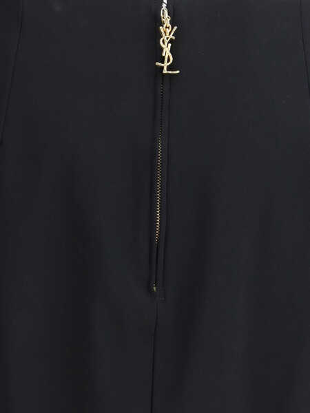 Fuste Saint Laurent Satin Pencil Skirt BLACK Femei (BM 19751576) 3
