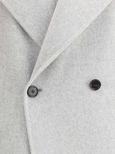 Paltoane AFTERCOAT Double-breasted long Coat GRIGIO CHIARO MELANGE Femei (BM 19751591) 3