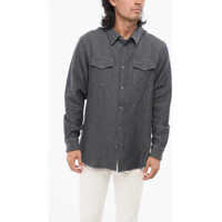 Camasi casual GOD'S TRUE CASHMERE Denim-Effect Cashmere-Blend Shirt