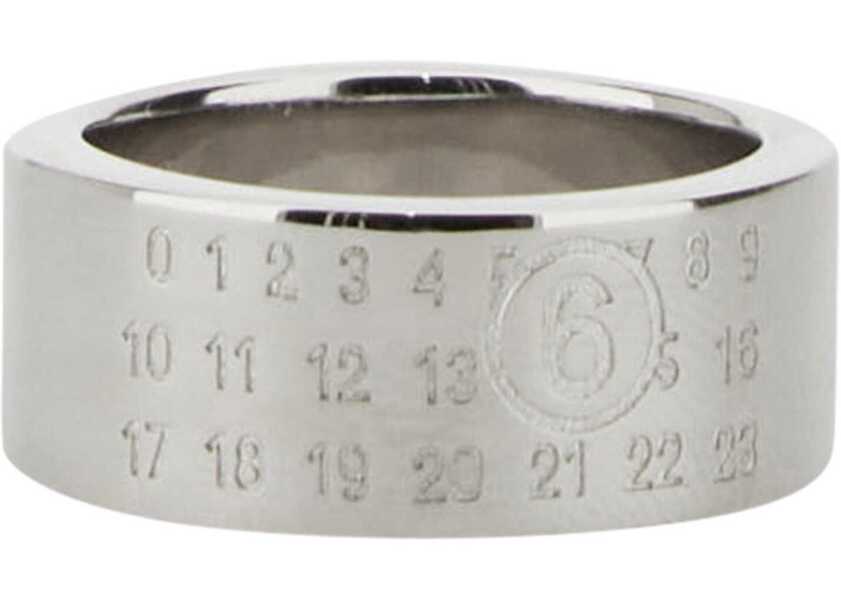 Inele MM6 Maison Margiela Anello Con Logo SILVER Femei (BM 19751783) 3
