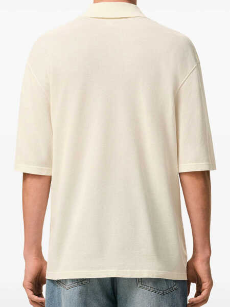 Tricouri Polo AMI Paris Cotton Piqu Polo CREAM Barbati (BM 19751831) 2