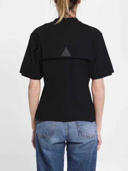 Tricouri Moncler Grenoble Stretch Cotton T-Shirt BLACK Femei (BM 19751843) 3