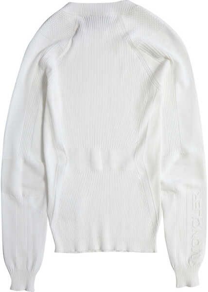 Pulovere casual Moncler Grenoble Knitted Crew Neck Sweater. WHITE Femei (BM 19751849) 3