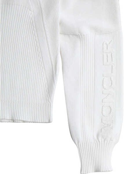 Pulovere casual Moncler Grenoble Knitted Crew Neck Sweater. WHITE Femei (BM 19751849) 4