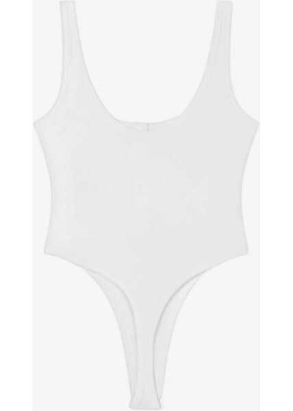 Body-uri Versace Bodysuit Cotton Rib WHITE Femei (BM 19751852) 2