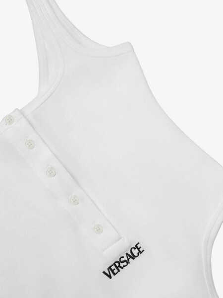 Body-uri Versace Bodysuit Cotton Rib WHITE Femei (BM 19751852) 3