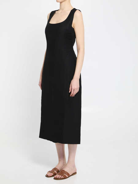 Rochii elegante JACQUEMUS Tablier Midi Dress BLACK Femei (BM 19751864) 2